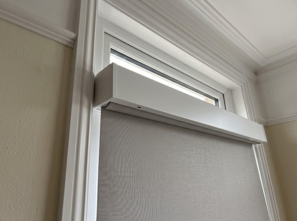 Made to measure motorised roller blinds fitted by Hermis Blinds in West Yorkshire