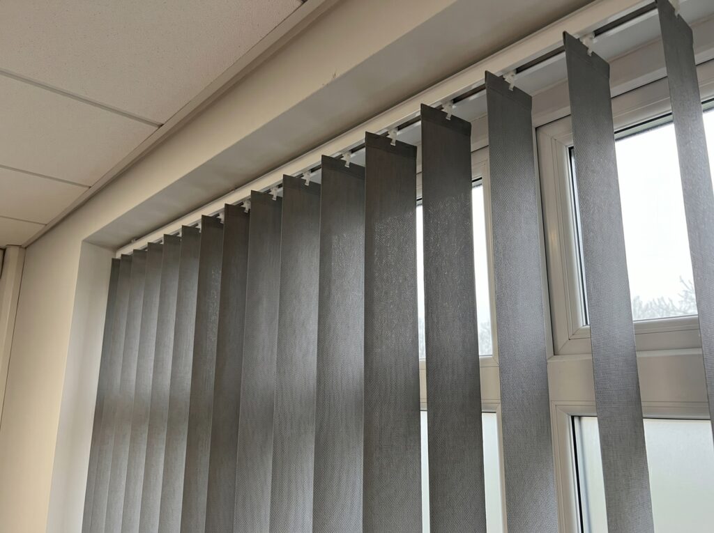 Made to measure office vertical blinds fitted by Hermis Blinds in West Yorkshire (photo 2)